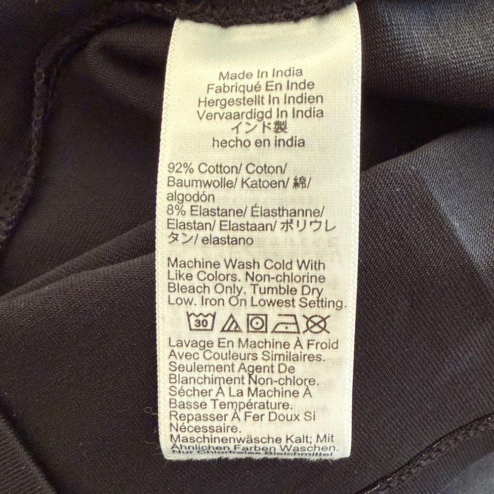 J. Crew Black Stretch cotton cap-sleeve crossover shirt Large - Picture 5 of 6